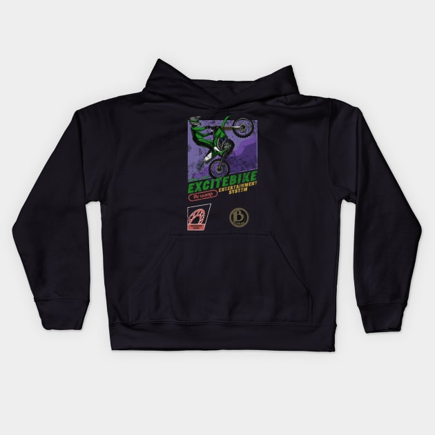 Real Life Excitebike Kids Hoodie by BAHMcreations